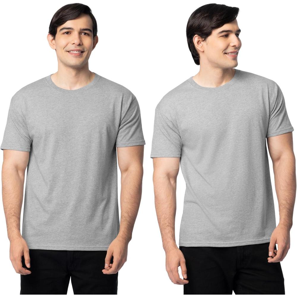 image:imageFruit of The Loom Mens Eversoft Cotton T Shirts Breathable amp Moisture Wicking with Odor Control Sizes S4x2 Pack Grey Heather