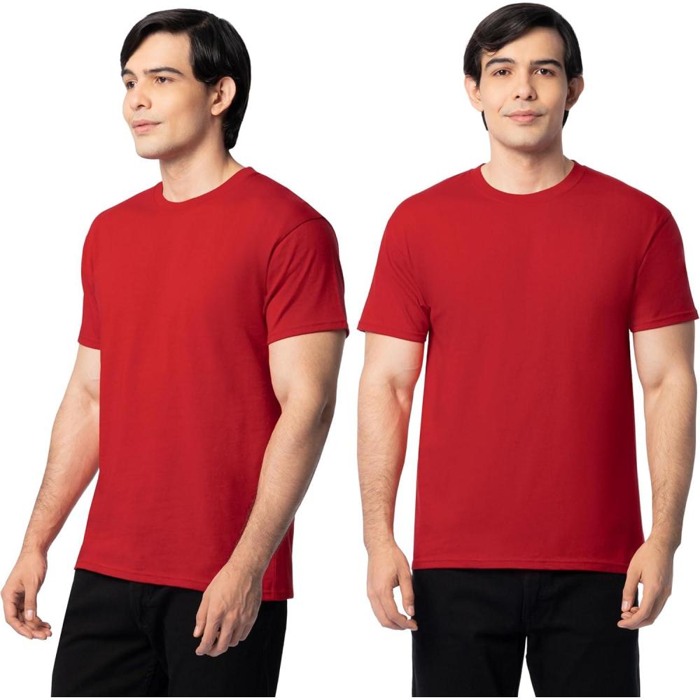 image:imageFruit of The Loom Mens Eversoft Cotton T Shirts Breathable amp Moisture Wicking with Odor Control Sizes S4x2 Pack True Red