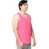 Fruit of The Loom Men’s Eversoft Cotton Sleeveless T Shirts, Breathable & Moisture Wicking with Odor Control, Sizes S-4X(Neon Pink)
