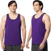 Fruit of The Loom Men’s Eversoft Cotton Sleeveless T Shirts, Breathable & Moisture Wicking with Odor Control, Sizes S-4X(Tank – 2 Pack – Purple)