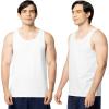 Fruit of The Loom Men’s Eversoft Cotton Sleeveless T Shirts, Breathable & Moisture Wicking with Odor Control, Sizes S-4X(White Ice)