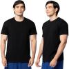 Fruit of The Loom Men’s Eversoft Cotton T Shirts, Breathable & Moisture Wicking with Odor Control, Sizes S-4x(2 Pack Black)