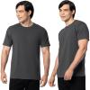 Fruit of The Loom Men’s Eversoft Cotton T Shirts, Breathable & Moisture Wicking with Odor Control, Sizes S-4x(2 Pack Black Heather)