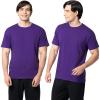 Fruit of The Loom Men’s Eversoft Cotton T Shirts, Breathable & Moisture Wicking with Odor Control, Sizes S-4x(2 Pack Purple)