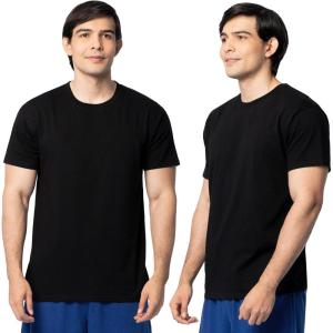 Fruit of The Loom Men’s Eversoft Cotton T Shirts, Breathable & Moisture Wicking with Odor Control, Sizes S-4x(2 Pack Black)