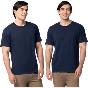 Fruit of The Loom Men’s Eversoft Cotton T Shirts, Breathable & Moisture Wicking with Odor Control, Sizes S-4x(2 Pack Navy)