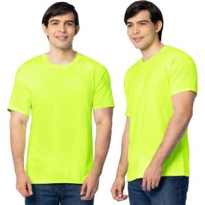 Fruit of The Loom Men’s Eversoft Cotton T Shirts, Breathable & Moisture Wicking with Odor Control, Sizes S-4x(2 Pack Safety Green)