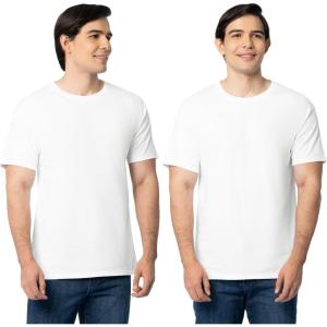 Fruit of The Loom Men’s Eversoft Cotton T Shirts, Breathable & Moisture Wicking with Odor Control, Sizes S-4x(2 Pack White)