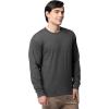 Fruit of The Loom Men’s Eversoft Cotton Long Sleeve T Shirts, Breathable & Moisture Wicking with Odor Control(Long Sleeve – Black Heather)