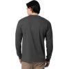 Fruit of The Loom Men’s Eversoft Cotton Long Sleeve T Shirts, Breathable & Moisture Wicking with Odor Control(Long Sleeve – Black Heather)