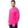 Fruit of The Loom Men’s Eversoft Cotton Long Sleeve T Shirts, Breathable & Moisture Wicking with Odor Control(Long Sleeve – Cyber Pink)