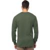 Fruit of The Loom Men’s Eversoft Cotton Long Sleeve T Shirts, Breathable & Moisture Wicking with Odor Control(Long Sleeve – Military Green)