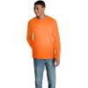 Fruit of The Loom Men’s Eversoft Cotton Long Sleeve T Shirts, Breathable & Moisture Wicking with Odor Control(Long Sleeve – Safety Orange)