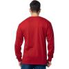 Fruit of The Loom Men’s Eversoft Cotton Long Sleeve T Shirts, Breathable & Moisture Wicking with Odor Control(Long Sleeve – True Red)