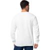 Fruit of The Loom Men’s Eversoft Cotton Long Sleeve T Shirts, Breathable & Moisture Wicking with Odor Control(Long Sleeve – White Ice)