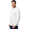 Fruit of The Loom Men’s Eversoft Cotton Long Sleeve T Shirts, Breathable & Moisture Wicking with Odor Control(Long Sleeve – White Ice)
