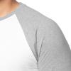 Fruit of The Loom Men’s Raglan 3/4 Sleeve Colorblock T-Shirt(White/Light Grey Heather)
