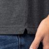 Fruit of The Loom Men’s Short Sleeve Henley T-Shirt(Black Heather)