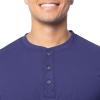 Fruit of The Loom Men’s Short Sleeve Henley T-Shirt(Deep Cobalt)