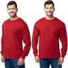 Fruit of The Loom Men’s Eversoft Cotton Long Sleeve T Shirts, Breathable & Moisture Wicking with Odor Control(Long Sleeve – True Red)