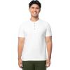 Fruit of The Loom Men’s Short Sleeve Henley T-Shirt(White)