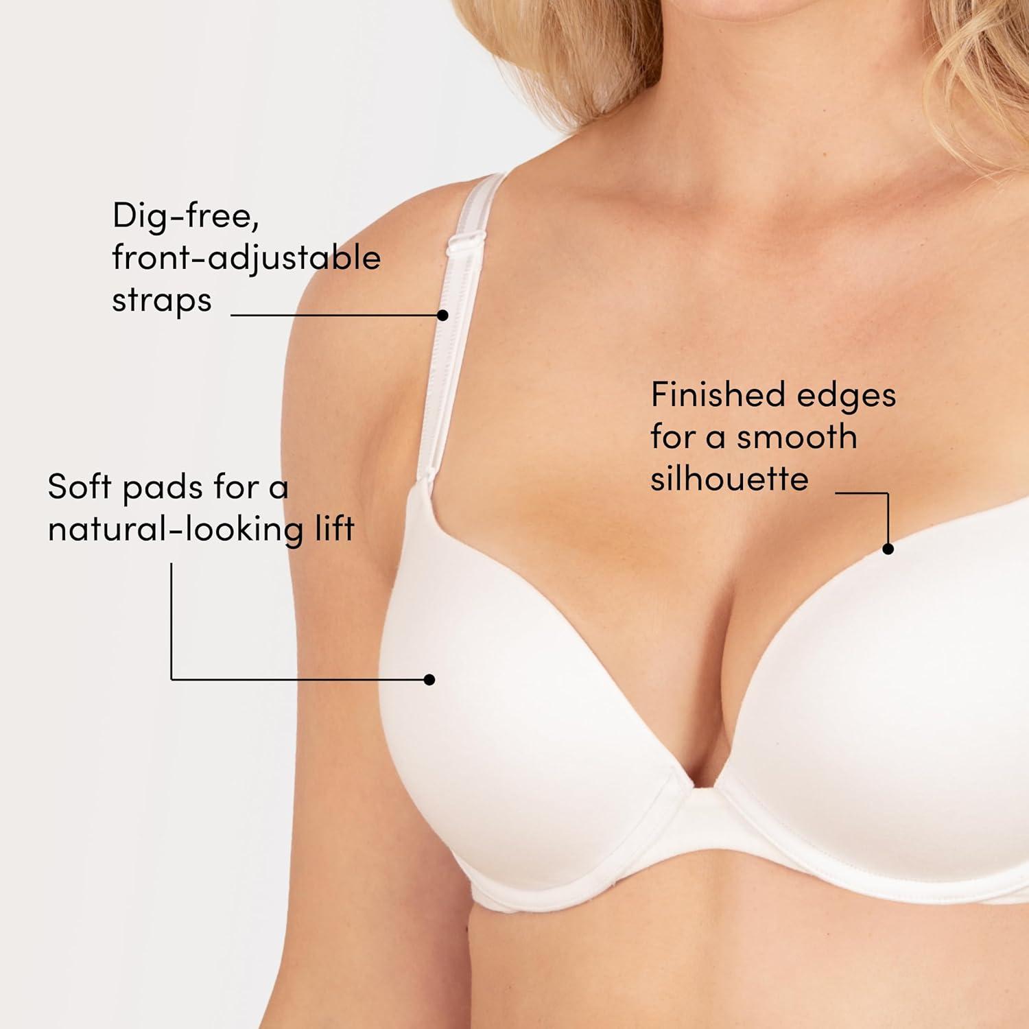image:imageFruit of the Loom Womens Everyday Cotton Pushup BraBlackSandWhite