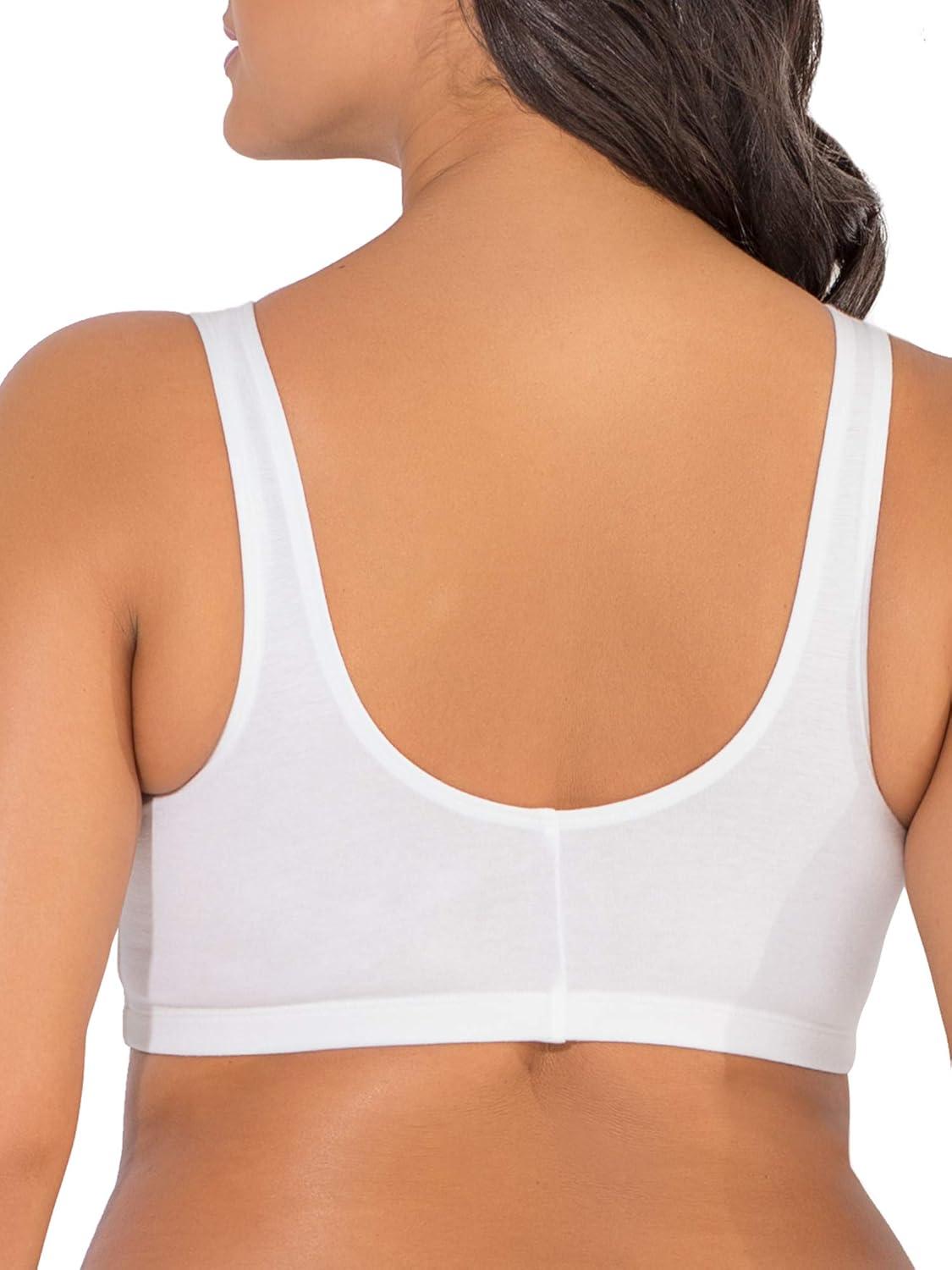 image:imageFruit of the Loom Womens MultiPack Front Close Sports BraBlue Gem HeatherWhiteGrey 3pack