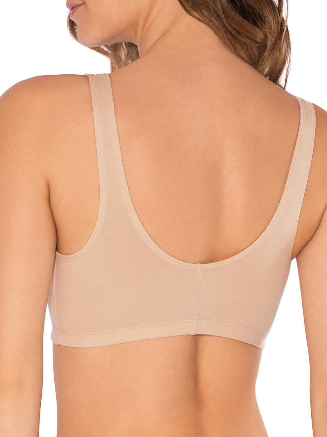 image:imageFruit of the Loom Womens MultiPack Front Close Sports BraSandBlack 2pack