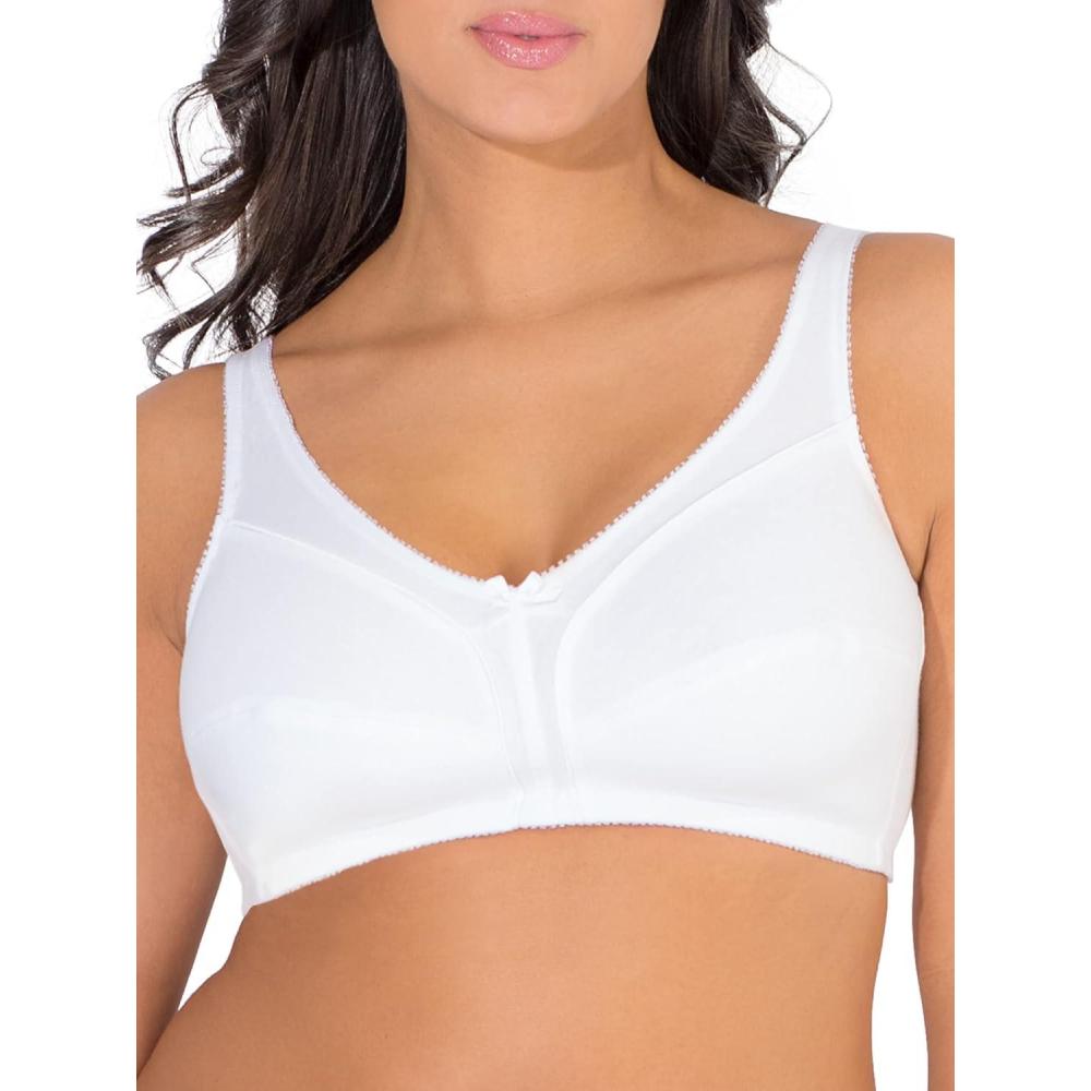 image:imageFruit of The Loom Womens Cotton Soft Cup Bra WireFree with Seamed Design for Extra SupportWhite