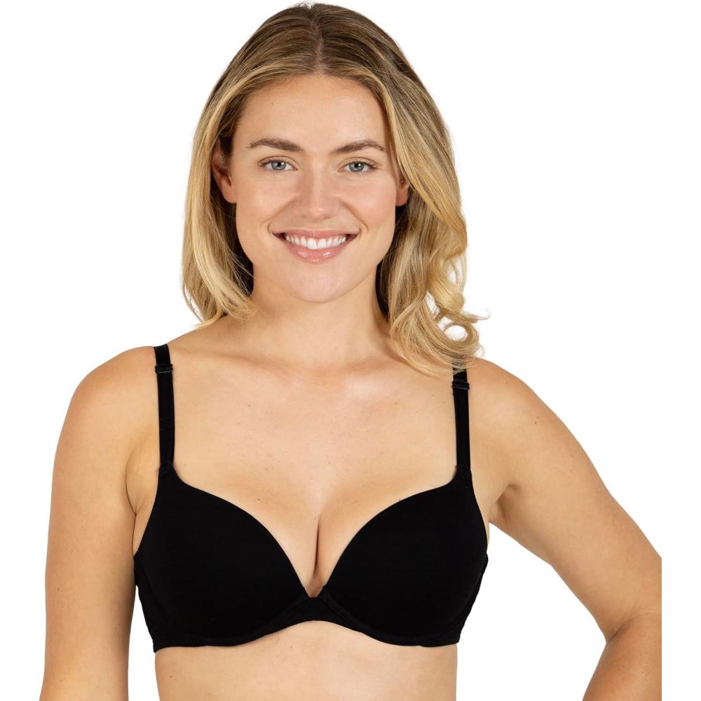 image:imageFruit of the Loom Womens Everyday Cotton Pushup BraBlack Hue