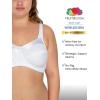 Fruit of The Loom Women’s Cotton Soft Cup Bra – Wire-Free with Seamed Design for Extra Support(Black/White)