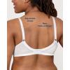 Fruit of The Loom Women’s Cotton Soft Cup Bra – Wire-Free with Seamed Design for Extra Support(White/White)