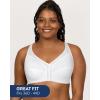 Fruit of The Loom Women’s Cotton Soft Cup Bra – Wire-Free with Seamed Design for Extra Support(White/White)