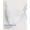 Fruit of The Loom Women’s Cotton Soft Cup Bra – Wire-Free with Seamed Design for Extra Support(White/White)