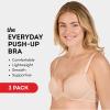 Fruit of the Loom Women’s Everyday Cotton Push-up Bra(Black/Sand/White)