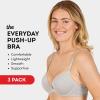 Fruit of the Loom Women’s Everyday Cotton Push-up Bra(Black/White/Heather Grey)