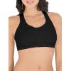 Fruit of the Loom Women’s Front Close Builtup Sports Bra(Black Hue/White)