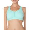 Fruit of the Loom Women’s Front Close Builtup Sports Bra(Mint Chip/White)