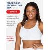 Fruit of the Loom Women’s Front Close Builtup Sports Bra(Sand/White/Black)