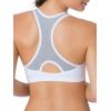 Fruit of the Loom Women’s Front Close Builtup Sports Bra(White With Grey/Black With Grey)