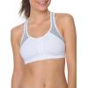Fruit of the Loom Women’s Front Close Builtup Sports Bra(White With Grey/Black With Grey)