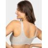 Fruit of the Loom Women’s Multi-Pack Front Close Sports Bra(Black Hue/Heather Grey 2-pack)