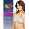 Fruit of the Loom Women’s Multi-Pack Front Close Sports Bra(Blue Gem Heather/White/Grey 3-pack)