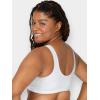 Fruit of the Loom Women’s Multi-Pack Front Close Sports Bra(Blue Gem Heather/White/Grey 3-pack)