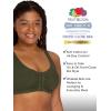Fruit of the Loom Women’s Multi-Pack Front Close Sports Bra(Desert Dusk/ Olive Night/Black)