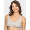 Fruit of the Loom Women’s Multi-Pack Front Close Sports Bra(Heather Grey/White 2-pack)