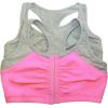 Fruit of the Loom Women’s Multi-Pack Front Close Sports Bra(Popsicle Pink With Grey/Grey)