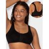 Fruit of the Loom Women’s Multi-Pack Front Close Sports Bra(Sand/Black 2-pack)