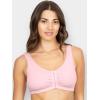 Fruit of the Loom Women’s Multi-Pack Front Close Sports Bra(White/Blushing Rose 2-pack)