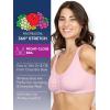 Fruit of the Loom Women’s Multi-Pack Front Close Sports Bra(White/Blushing Rose 2-pack)